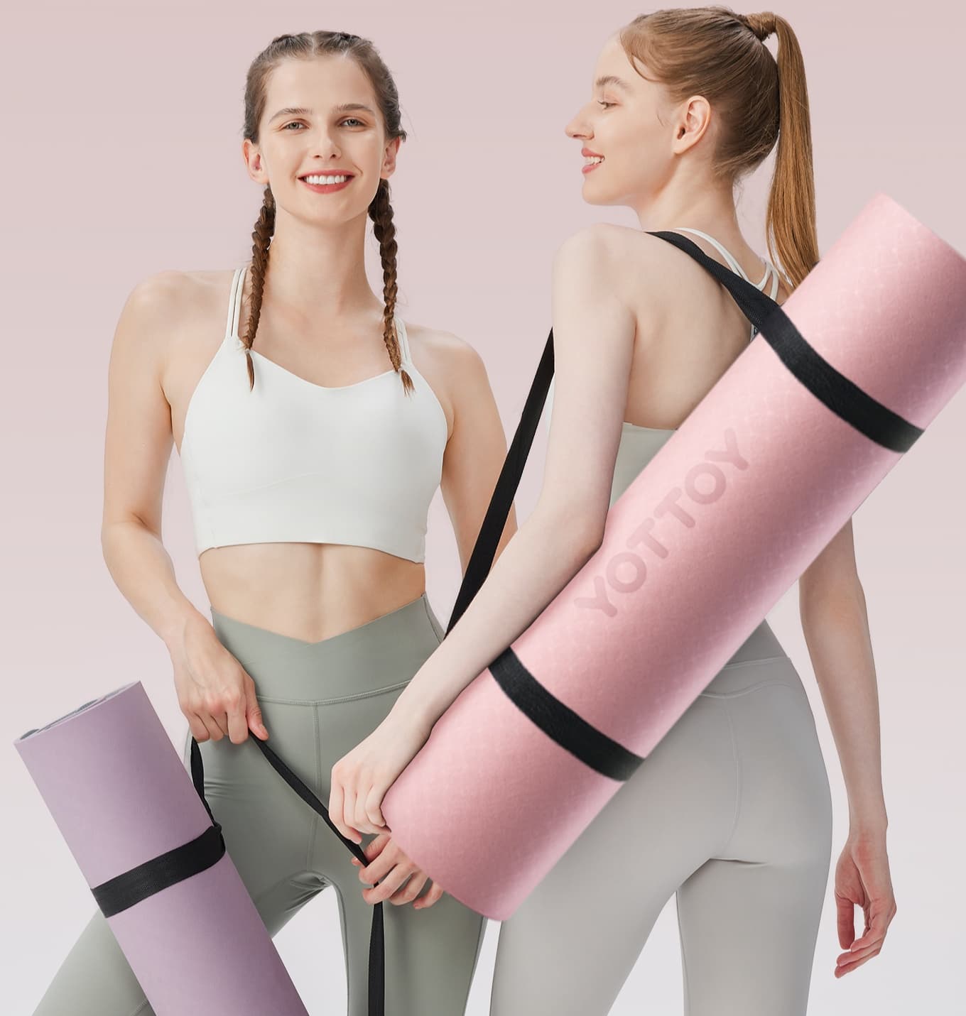 両面凹凸加工 滑り止め防音ヨガマット