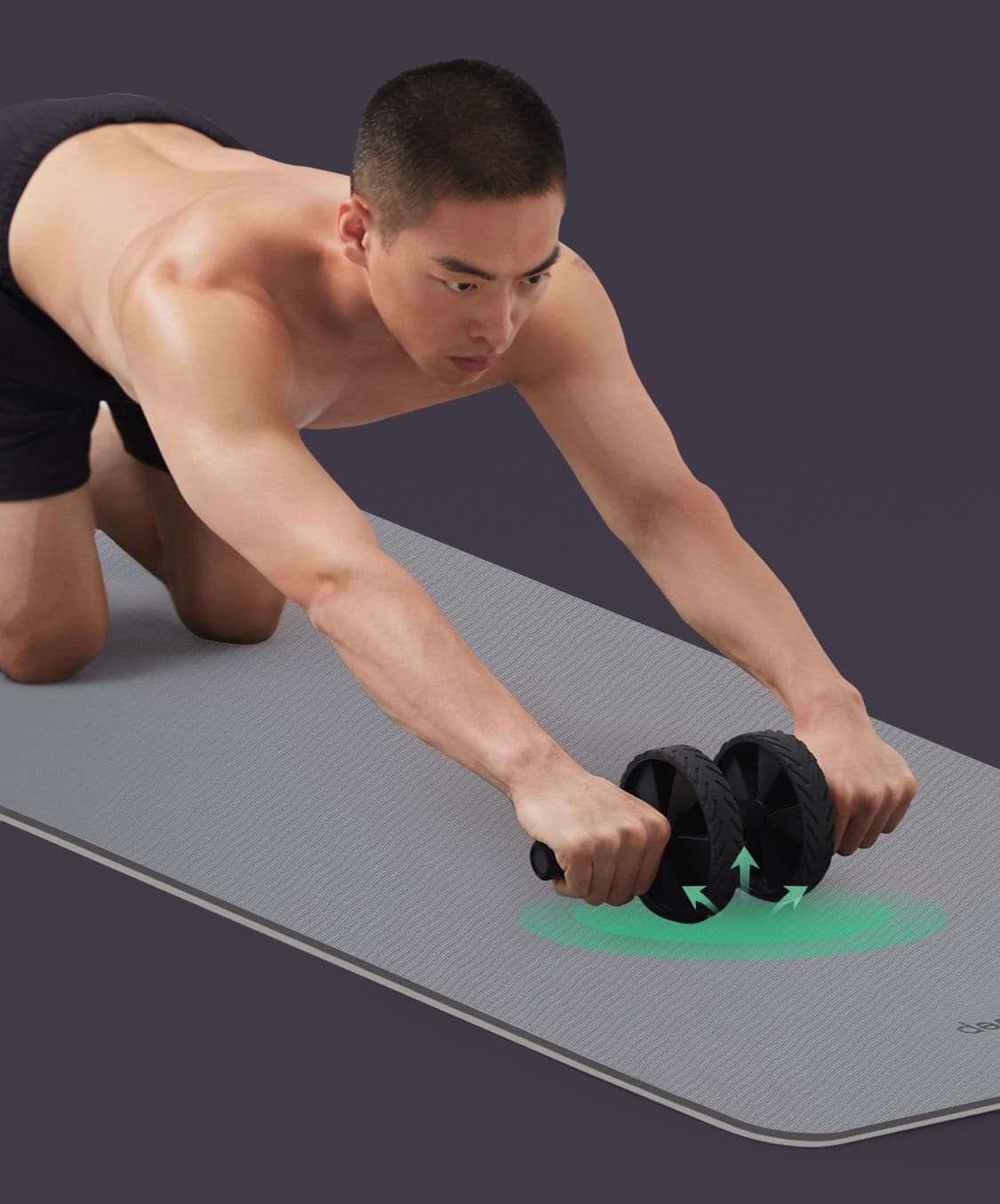 ヨガマット 耐久一体成型筋トレヨガマット